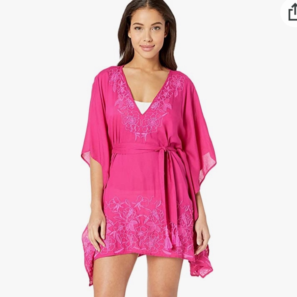 Trina Turk Belted Swimsuit Caftan Coverup